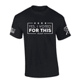thumbnail image 1 of Patriot Pride Yes, I Voted For This: Trump Patriotic American Flag Sleeve T-shirt -Black-5xl, 1 of 1