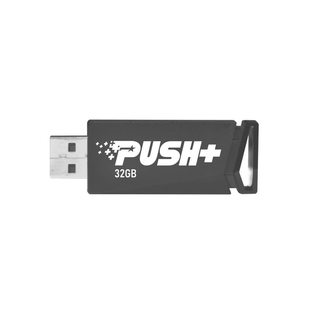 Patriot Push+ 32GB USB 3.2 Gen 1 Type-A Flash Drive - Thumb Drive - Pen Drive - PSF32GPSHB32U