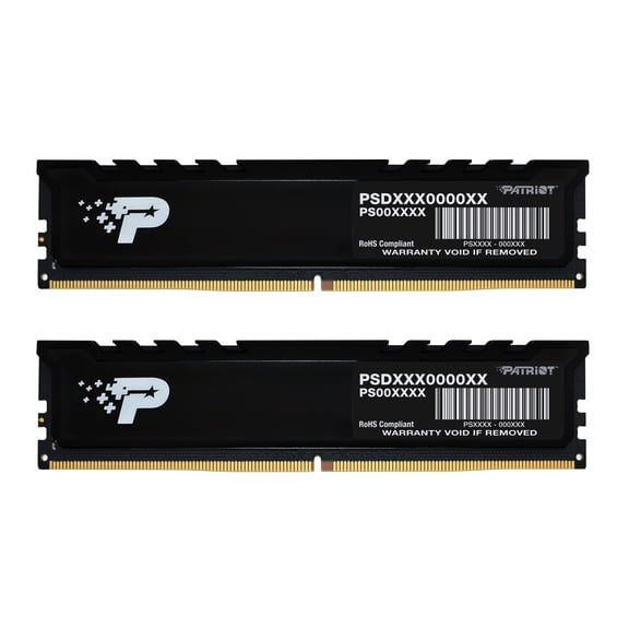 Patriot Signature Premium DDR5 RAM 16GB (2X8GB) 4800MHz CL40 1.1v UDIMM W/HS Desktop Memory Kit - PSP516G4800KH1