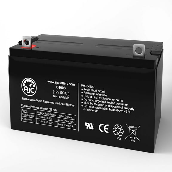Patriot Solar 100W Portable Generator 12V 100Ah Solar Battery - This Is an AJC Brand Replacement