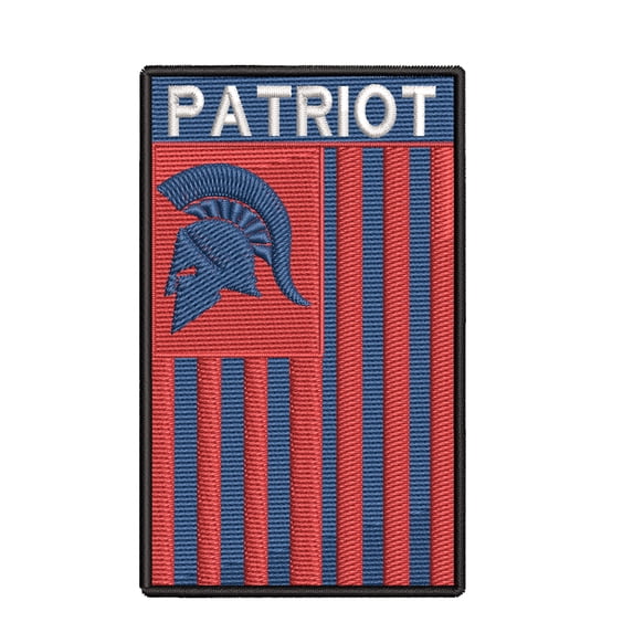 Patriot Spartan Helmet US Flag Embroidered DIY Iron on or Sew-on Decorative Patch Badge Emblem Appliques 2A Military Tactical Series