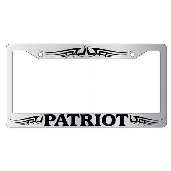 Patriot Tribal Design 2 Chrome Plastic License Plate Frame