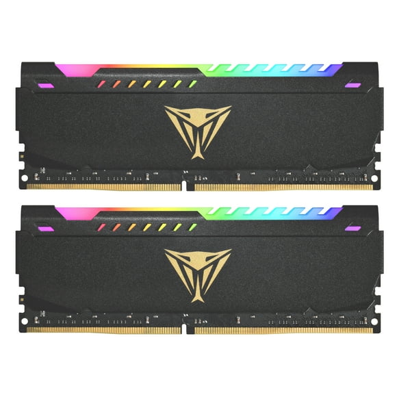 Patriot Viper Steel RGB DDR4 RAM 16GB (2X8GB) 3200MT/s CL16 1.35v UDIMM Desktop Gaming Memory Kit Compatible with XMP - PVSR416G320C6K