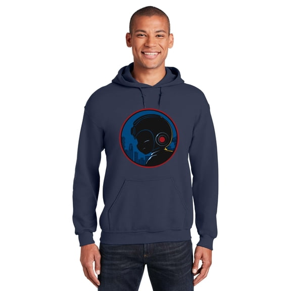 Patriot100 Mega Noir Gaming Tee, Shadowy Detective Solving Cyberpunk Crimes, SW, Hoodie, for Unisex, up to size 5XL.