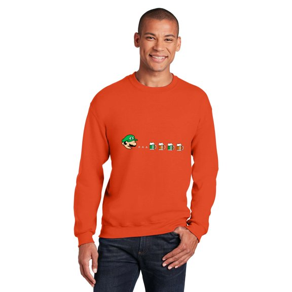 Patriot102 Pac-Luigi Gaming Tee, Green-Clad Hero in the Arcade Maze, SW, Hoodie, for Unisex, up to size 5XL.