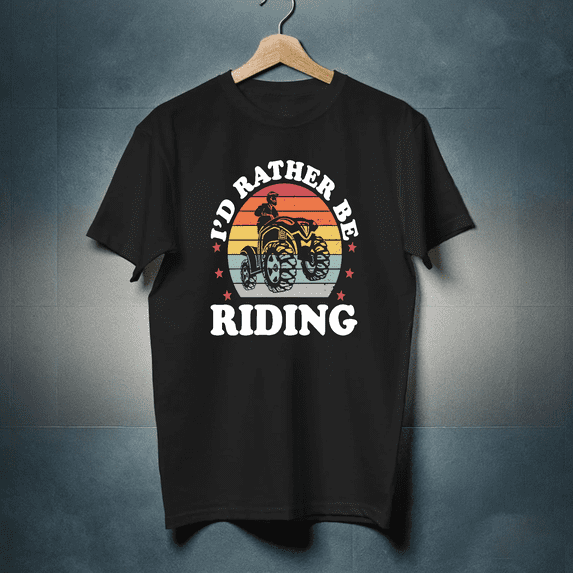 Patriot85 I'd Rather Be Riding, Funny ATV Quad Bike Racing T-Shirt, SW, Hoodie, for Unisex, up to size 5XL.