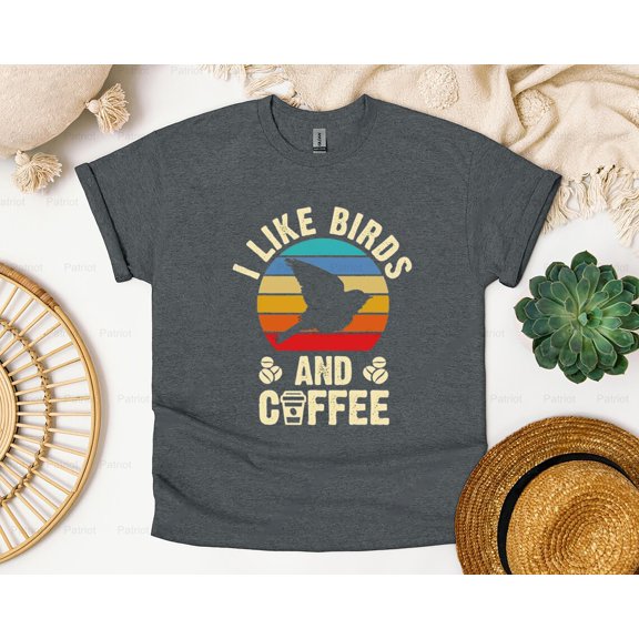 Patriot85 I like Birds & Coffee Funny vintage Birds theme lover Fun T-Shirt, SW, Hoodie, for Unisex, up to size 5XL.