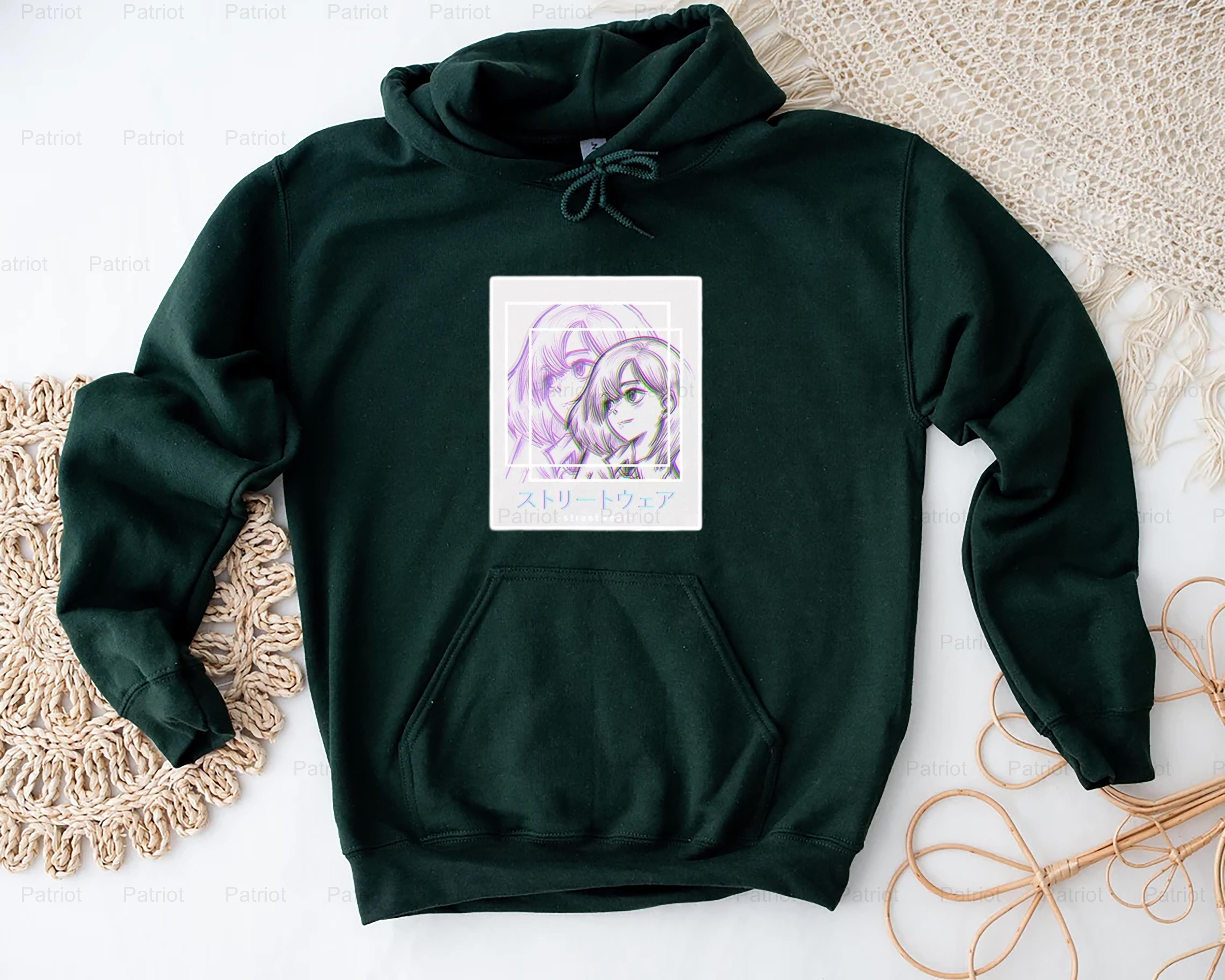 Patriot89 Waifu Anime Japanese Girl Manga Vaporwave Glitch Gift