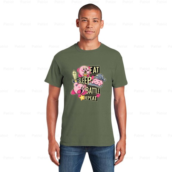 Patriot95 Eat Sleep Battle Repeat Gaming T-Shirt, Hero Funny Action Teams Her The Always, SW, Hoodie, for Unisex, up to size 5XL.