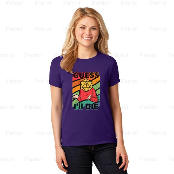 Patriot97 Funny Gamer Meme Guess I'll Die Failure Death RPG Humor Fan Gaming T-Shirt, SW, Hoodie, for Unisex, up to size 5XL.