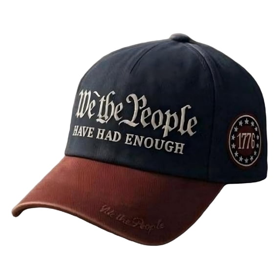 Adjustable Patriotic Hat We The People Have Had Enough 1776 Star Badge