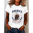 thumbnail image 1 of Patriotic 250 Years T-Shirt for Women, Vintage Eagle Graphic Tee, 1776-2026 USA Independence Day Shirt, 250 Years of Unity, Fourth of July Red White Blue Patriotic Top, 1 of 9