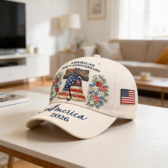 Patriotic 250th Anniversary Baseball Cap, Independence Day & 4th of July Liberty Bell Embroidered Hat, Adjustable Fit for Adults, for Outdoor and Casual Wear