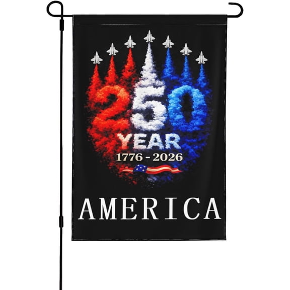 Patriotic 250th Anniversary USA Garden Flag, Double-Sided Waterproof Banner, 12 x 18 Inch, 1776-2026 Commemorative