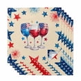 thumbnail image 1 of Patriotic 250th Cloth Napkins, Anniversary Red Blue Fireworks American Flag Washable and Reusable Dinner Napkins Set of 6, Table Napkin for Kitchen Party Birthday Wedding Hotel Housewarming 20"x20", 1 of 9
