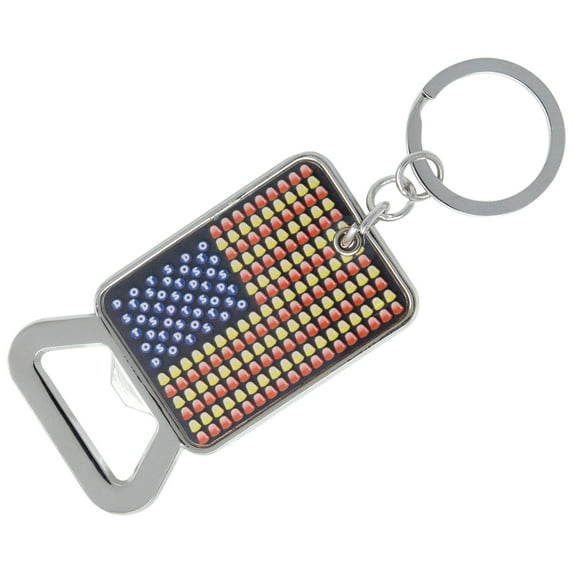Patriotic 48862 Patriotic Dots Candy American Flag Bottle Opener Keychain