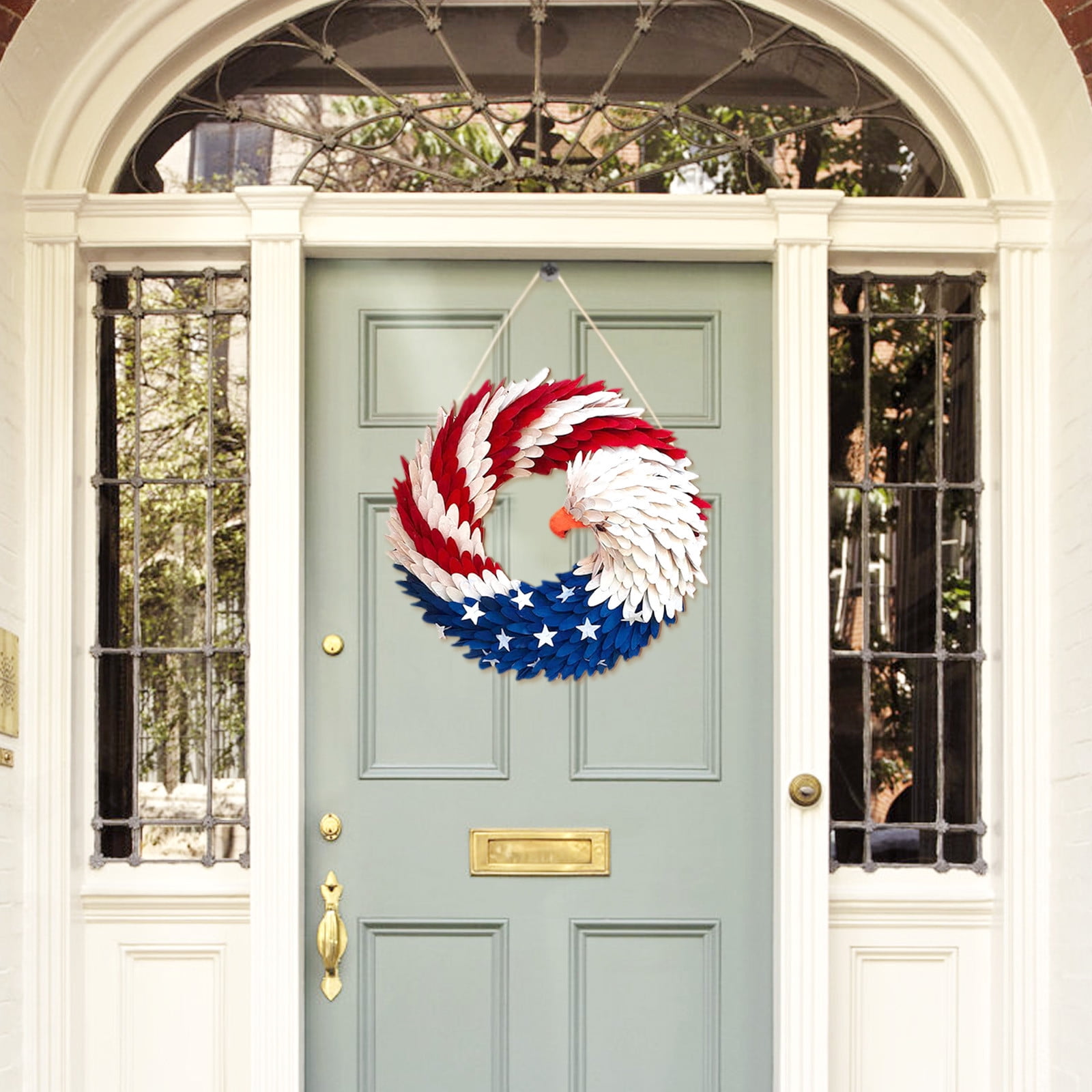 Patriotic 4Th Of July Wreath, Independence Day American Flag Door ...