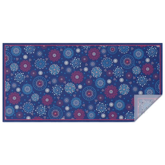 Patriotic 4th Of July American Flag Stars Table Cloth,Wrinkle Free Table Cover with Polyester,Waterproof Reusable Tablecloths for Weeding Birthday Tea Party Decorations (Rectangle,60x120inch)