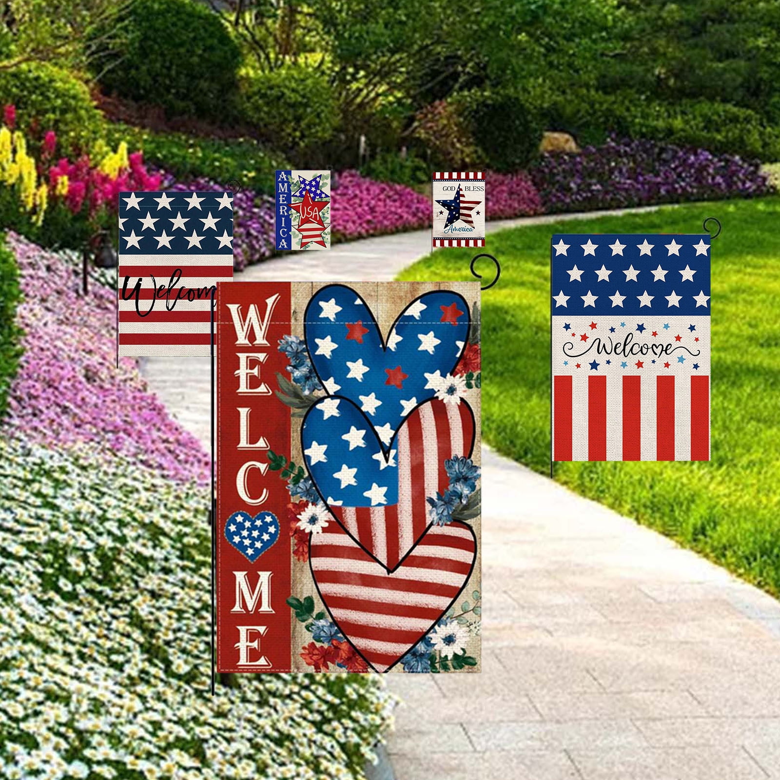 4th Of July Garden Flags