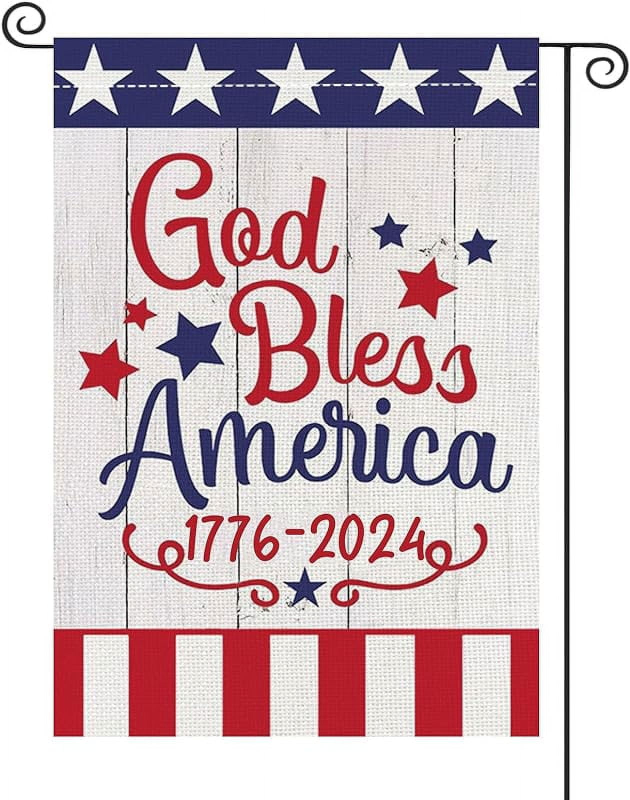 CountdownFlags 4th of July Stars and Stripes Garden Flag