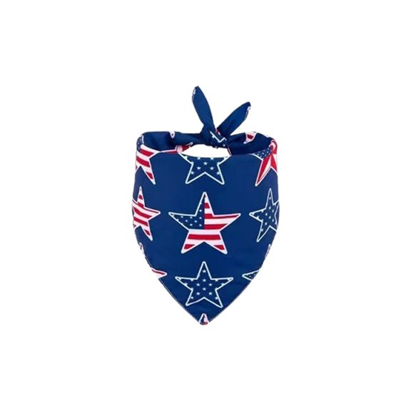 Patriotic 4th of July Dog Bandana, American Flag Dog Bandanas Triangle Bibs Scarf for Medium and Small Dogs
