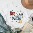 thumbnail image 1 of Patriotic 4th of July Red White & Proud T-Shirt, Cute Bear USA Stars Tee, 1 of 6