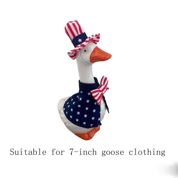 Patriotic 7 Inch Desk Goose Outfit 3 Piece Uncle Sam Set For 4th Of July Tiered Tray And Tabletop Decor
