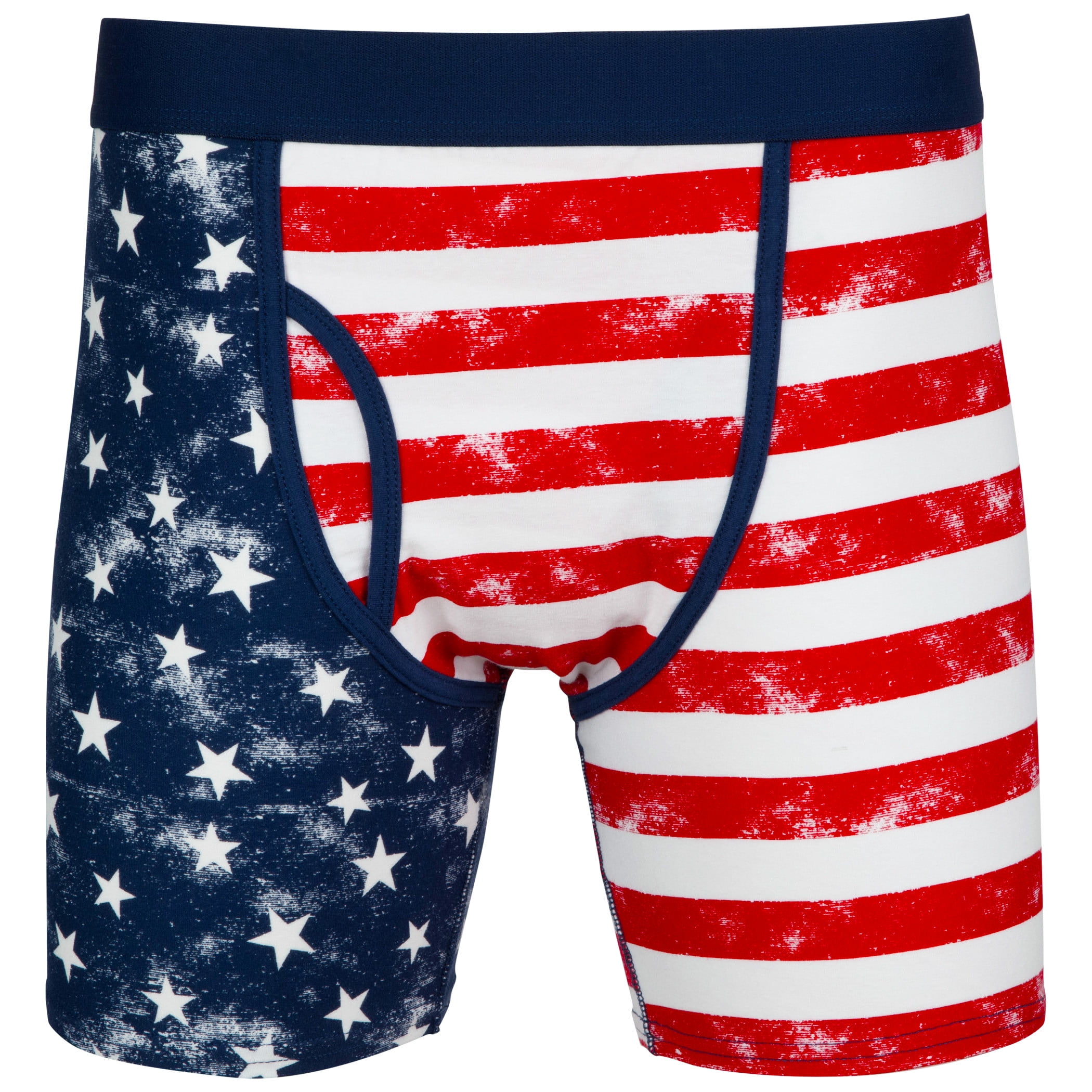 Mens Yellow Patriotic US Flag Bacon Boxer Briefs Underwear Medium 