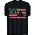 thumbnail image 1 of Patriotic ATV Quad Bike American Flag Distressed Graphic T-Shirt for Men Unisex, 1 of 6