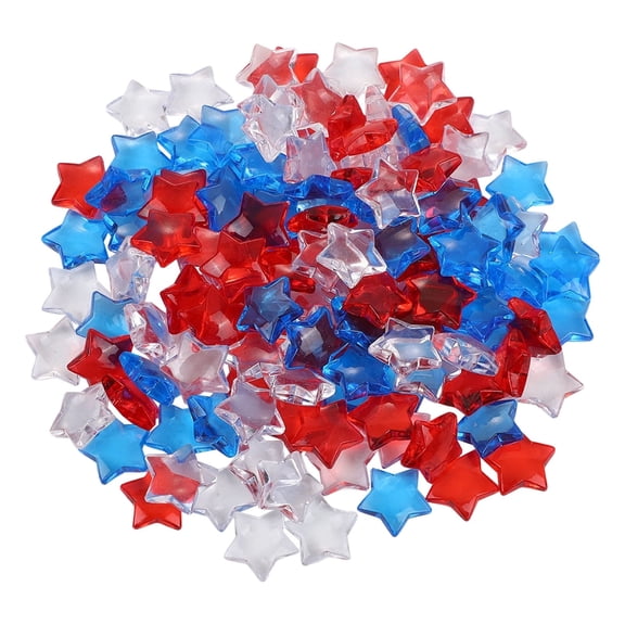 Patriotic Acrylic Star Table Scatter, 4th Of July Vase Filler Gems, Independence Day DIY Craft Ornaments For Home Party Table Decor