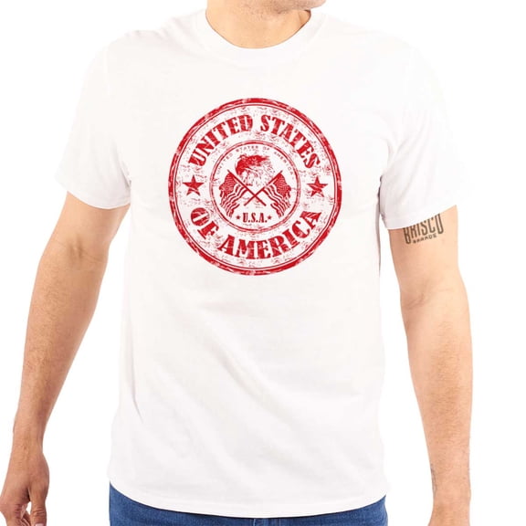 Patriotic America Seal USA Americana Men's Graphic T Shirt Tees Brisco Brands M