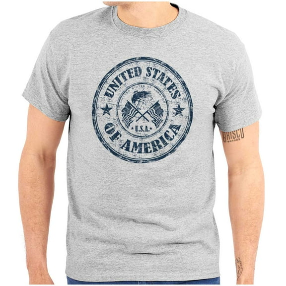 Patriotic America Seal USA Americana Men's Graphic T Shirt Tees Brisco Brands X