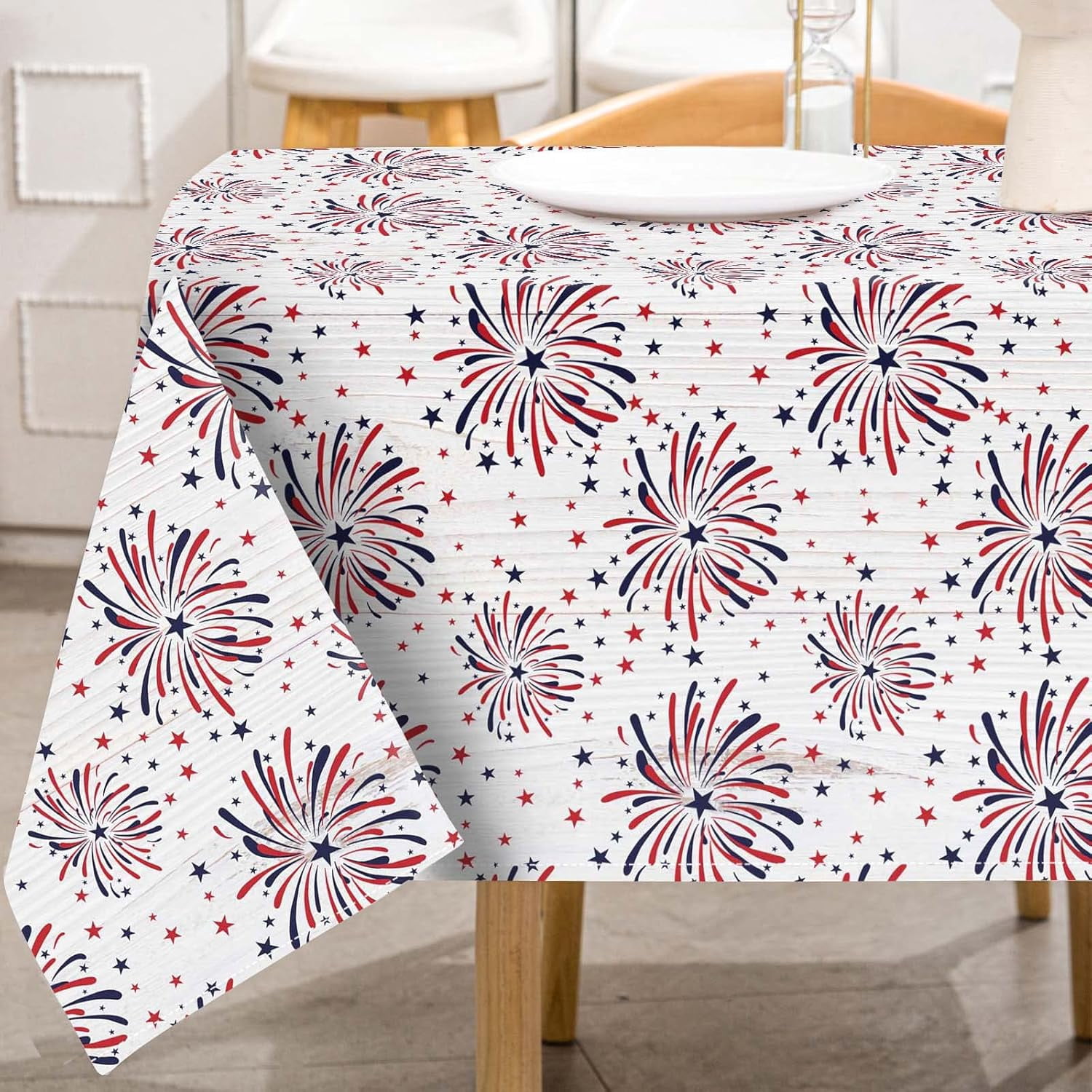 Patriotic/American 4th of July Firework Tablecloth 60 x 102 Inch ...