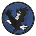 thumbnail image 1 of Patriotic American Bald Eagle Flying Applique Multi-Color Embroidered Hook & Loop Patch - 2.5 Inch Small, 1 of 5