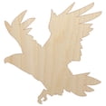 thumbnail image 1 of Patriotic American Bald Eagle Flying Wood Shape Unfinished Piece Cutout Craft DIY Projects - 6.25 Inch Size - 1/4 Inch Thick, 1 of 7