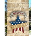 thumbnail image 1 of Patriotic American Decor Star /  America Est. 1776 / Sign Wood Metal Wall Door Hanging Art Indoor Outdoor Rustic Design 20"x13", 1 of 7