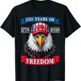 thumbnail image 1 of Patriotic American Eagle 250 Years of Freedom 1776-2026 USA Men's Graphic T-Shirt, 1 of 6