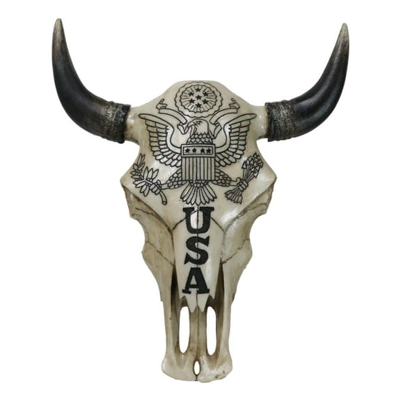 Patriotic American Eagle Great Seal of The United States Cow Skull Wall Decor
