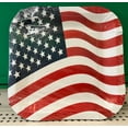 thumbnail image 1 of Patriotic American Flag 9" Paper Plates - 12 Pack- New -4Th Of July Party, 1 of 3