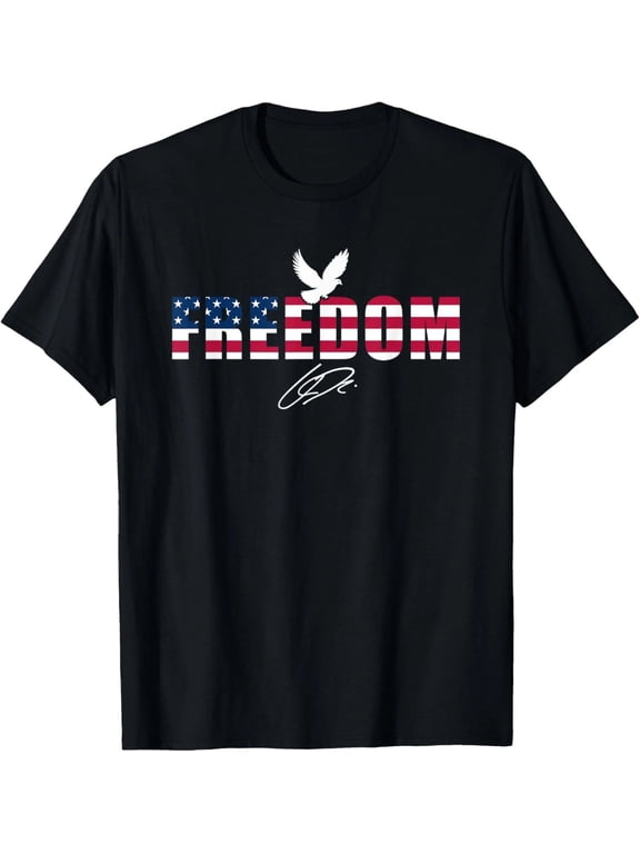 Patriotic American Flag Freedom Design Apparel T-Shirt,S-5XL