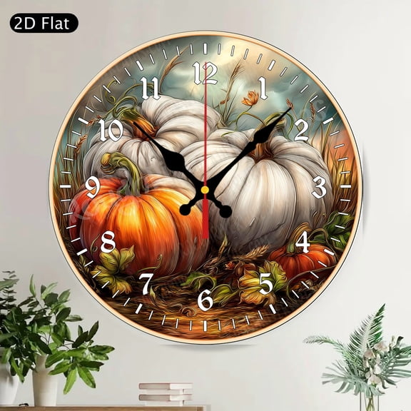 Patriotic American Flag God Bless Round Wall Clock, Rustic Farmhouse Silent Home Decor