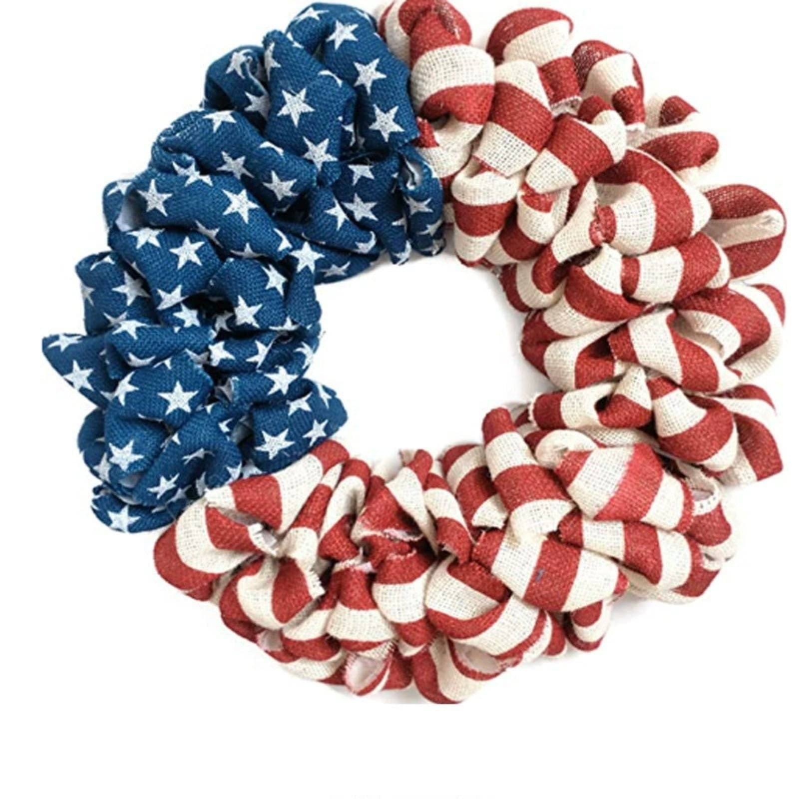 Patriotic American Flag Hair Scrunchies Stylish USA Star and Stripes Elastic Hair Bands for Women and Girls