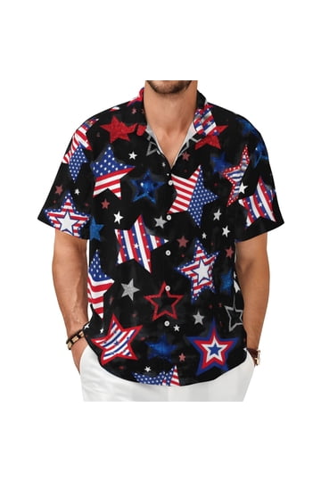 white christmas dresses American Flag Men's Performance Rodeo Shirt 2X-Large main image 1