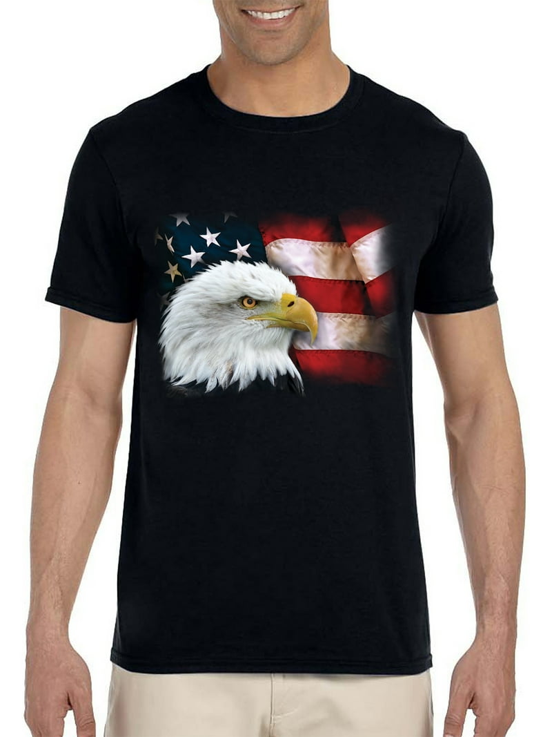 Bald Eagle American Flag Shirt Mens 4th of July USA Flag Fourth of