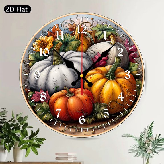 Patriotic American Flag Round Wall Clock God Bless America Rustic Farmhouse Silent Decor