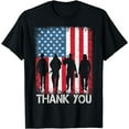 thumbnail image 1 of Patriotic American Flag Thank You For Men Women Kid Girl Boy T-Shirt, 1 of 4