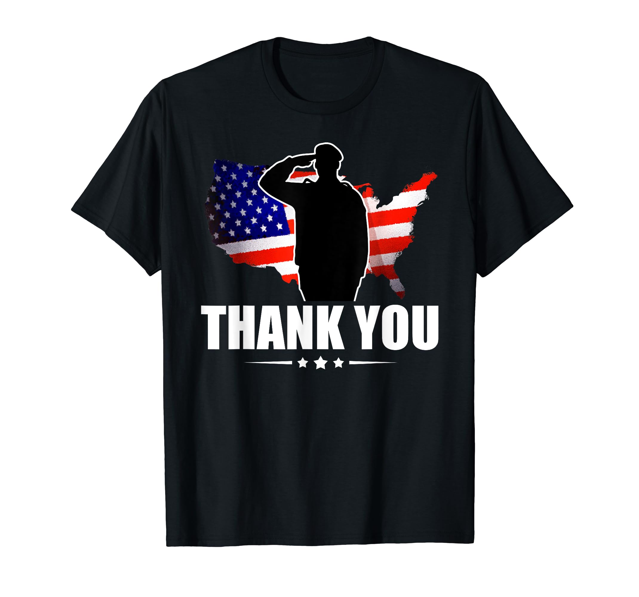 Patriotic american flag thank you for your service veteran t shirt