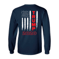thumbnail image 1 of Patriotic American Flag Trump Flag Long Sleeve T-shirt-Navy-4xl, 1 of 4
