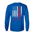 thumbnail image 1 of Patriotic American Flag Trump Flag Long Sleeve T-shirt-Royal-4xl, 1 of 4