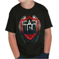 thumbnail image 1 of Patriotic American Home of the Brave Crewneck T Shirts Boy Girl Teen Brisco Brands M, 1 of 6